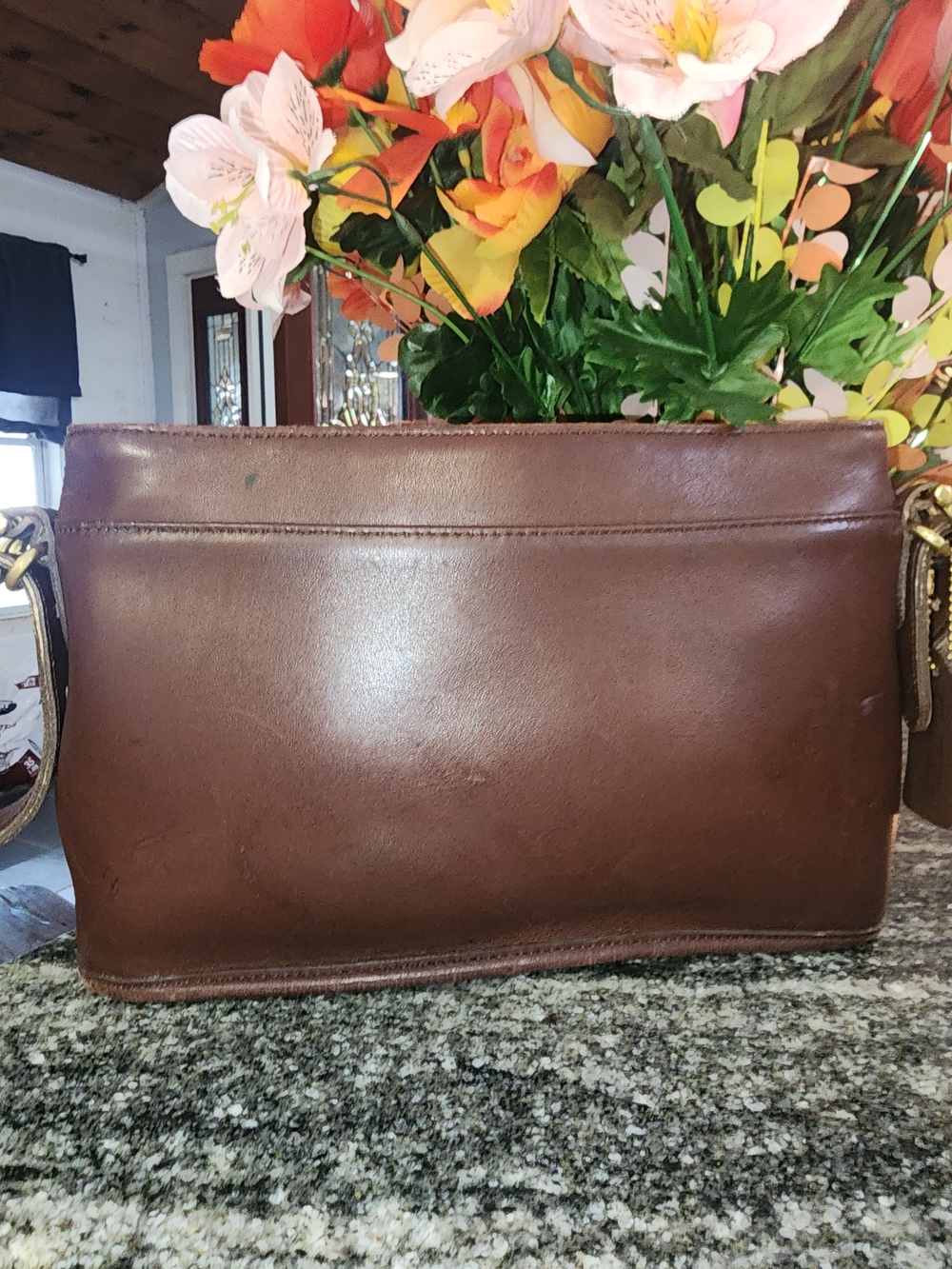 Coach Vintage Equestrian Slim Brown Leather Crossbody Bag- 1998 - Picture 4 of 15